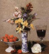 Still lIfe with Flowens and Fruit Henri Fantin-Latour